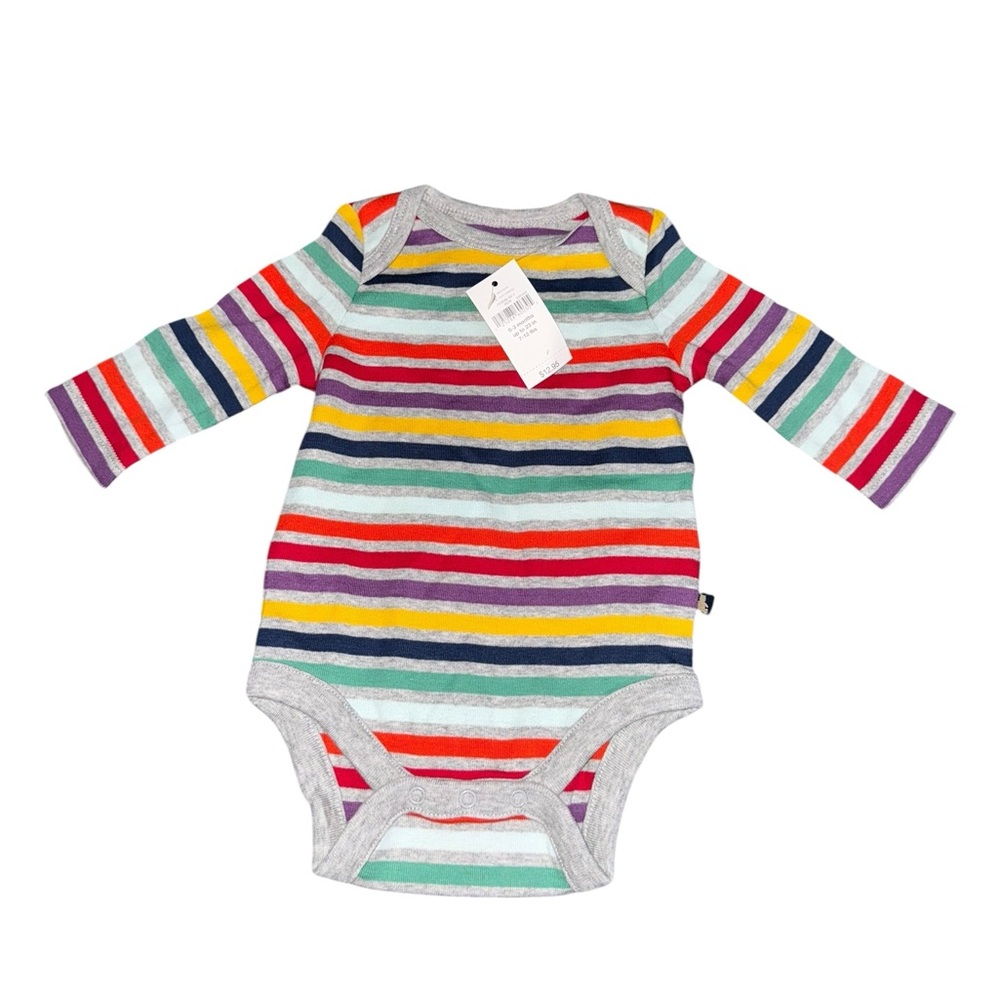 NWT BabyGap Colorful Striped Long Sleeve Onesie Size 0-3M